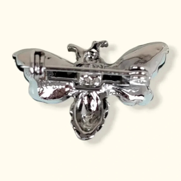 (2/$20) Vintage Rhinestone Bee Brooch - Picture 4 of 6
